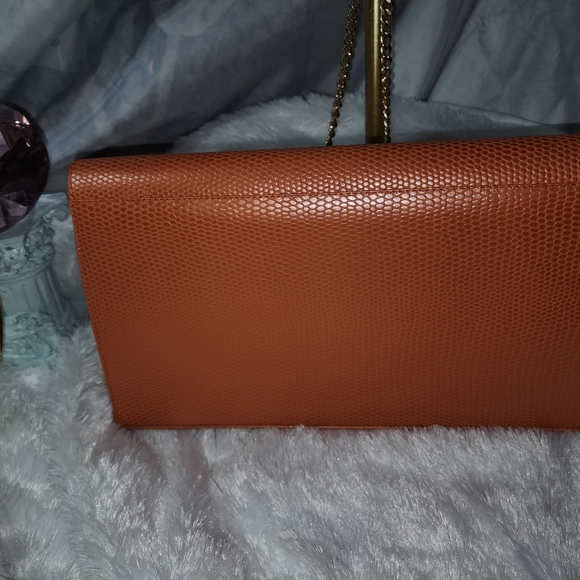 Timothy Hitsman Bag, Vintage, EUC, Snakeskin pattern, Gold Trim,Made in Spain - Picture 6 of 15